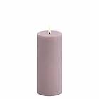 L.E.D. Uyuni pillar candle Light lr, Rustic 7.8x20.3cm