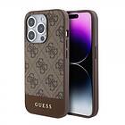 Guess iPhone 15 Pro Max Skal Bottom Stripe MagSafe Brun