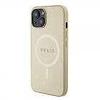 Guess iPhone 15 Plus Skal Saffiano MagSafe Beige