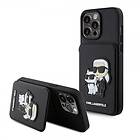 Karl Lagerfeld iPhone 15 Pro Max Skal Saffiano Card Slots & Stand Svart