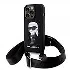 Karl Lagerfeld iPhone 15 Pro Max Skal Ikonik Crossbody Svart