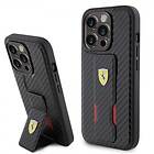 Ferrari iPhone 15 Pro Skal Grip Stand Function Svart