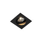 Qazqa Moderne innfelt spot svart justerbar Chuck 70