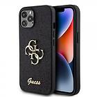 Guess iPhone 12/iPhone 12 Pro Skal Fixed Glitter Svart