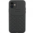 Audi iPhone 12/iPhone 12 Pro Skal Genuine Leather Case Svart