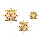 Juldekoration Snowflakes Guld