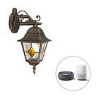 Qazqa Smart vintage utendørs vegglykt bronse inkl. Wifi A60 Antigua
