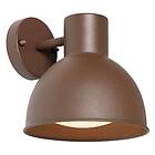 Qazqa Industriell utendørs vegglampe rustbrun rund IP44 Natas