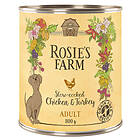 Rosie's Farm Adult 6 x 800g Kyckling & kalkon