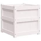 vidaXL Odlingslåda vit 50x50x50 cm massiv furu 837416