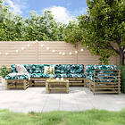 vidaXL Loungegrupp med dynor 8 delar impregnerad furu 3186584
