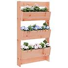 vidaXL Odlingslåda för vägg 3 nivåer 60x18.5x110 cm massivt douglasträ 825119