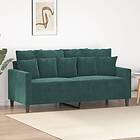 vidaXL Soffa 2-places mörkgrön 140 cm sammet 359305