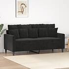 vidaXL Sofa 2-sæders svart 140 cm sammet 359308