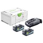 Festool Tillbehörsset SYS 18V 2x8.0/SCA16; 18 V; 2x8.0 Ah batt.