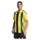 Adidas Striped 24 Short Sleeve T-shirt Gul 5-6 Years Pojke