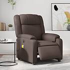 vidaXL Elektrisk massagefåtölj brun konstläder 3205145