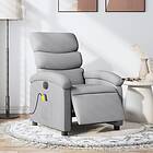 vidaXL Elektrisk massagefåtölj ljusgrå tyg 3203966