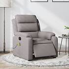 vidaXL Elektrisk massagefåtölj taupe tyg 3204976