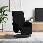 vidaXL Reclinerfåtölj med fotstöd svart sammet 356686