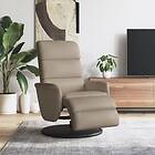 vidaXL Reclinerfåtölj med fotstöd cappuccino konstläder 356721
