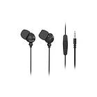 Maxell Plugz Mic Earphone Black 303759