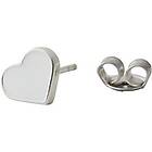 Design Letters Earring Stud Enamel Heart Silver