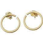 Design Letters Earring Hoops 16 mm Gold