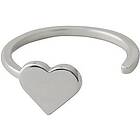 Design Letters Heart Ring Silver