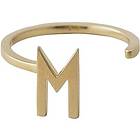 Design Letters Ring Gold A-Z M