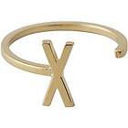 Design Letters Ring Gold A-Z X