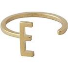 Design Letters Ring Gold A-Z E