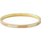 Design Letters Striped Candy Bangle Beige
