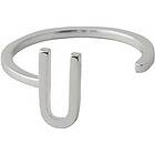 Design Letters Ring Silver A-Z U
