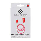 Floating Grip 0,5m Led Usb-c-kabel, Röd