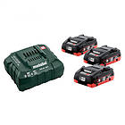 Metabo BAS-SET (3x18V 4.0ah LIHD batterier laddare)