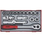 Teng Tools TT1218 Hylsnyckelsats 1/2" tolvkantsfäste