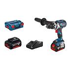 Bosch Skruvdragare GSR 18V-110 C med 2st 5,0Ah batterier och laddare GAL 18V-40 i L-BOXX