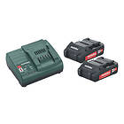 Metabo Batteripaket 18V 2x2,0Ah med laddare SC 30