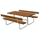 Plus Picknickbord Classic 177 cm Bord/Bänkset m/2 ryggstöd Teak 185872-17