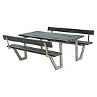 Plus Picknickbord Wega 177 cm ReTex Bord-/Bänkset m/ 2 ryggstöd 187712-38