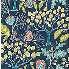 A Street Prints Tapet Groovy Garden FD25830 Bluebell