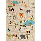 KM Carpets Barnmatta Play Animals Linne 120*160 38151