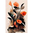 Pelcasa Poster Coral Flowers 30x40 cm 2376549-2