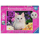 Ravensburger Pussel White Kitten Glitter 100 Bitar