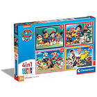 Clementoni 4 in 1 Paw Patrol Barnpussel 24 Bitar