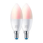 WiZ E14 LED-ljuslampa färger vit 2-pack