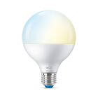 WiZ LED ljuskälla 11W, E27, globe, Ø9,5 cm, varm till kall vit
