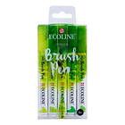 Ecoline Brush Pen Set Green 5-pack