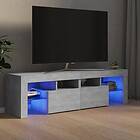 vidaXL Tv-bänk med LED-belysning betonggrå 140x36,5x40 cm 804368